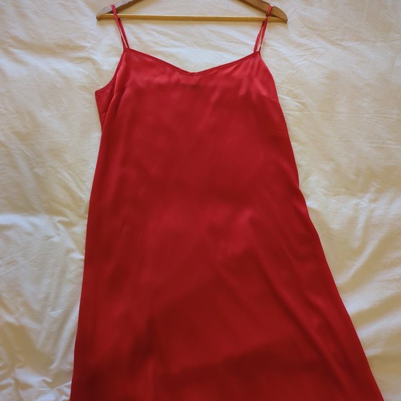 Sisley Red Sheer Mini Dress with Ruffles - Size M - Picture 5 of 5